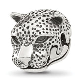 Sterling Silver Reflections Polished Jaguar Head Hinged Bead